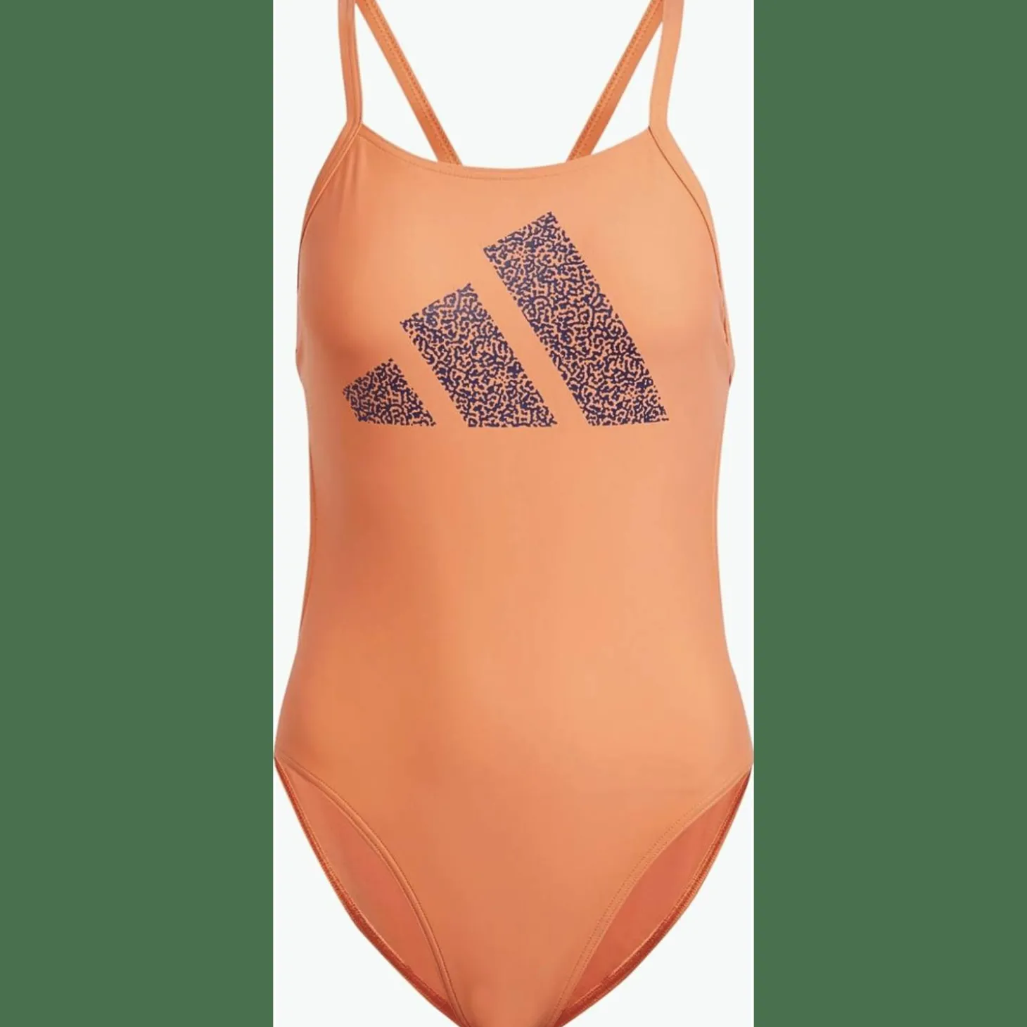 3 Bar Logo Print Badeanzug Damen Badeanzug