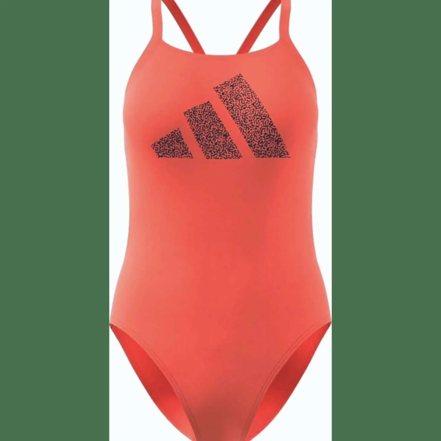 3 Bar Logo Print Badeanzug Damen Badeanzug