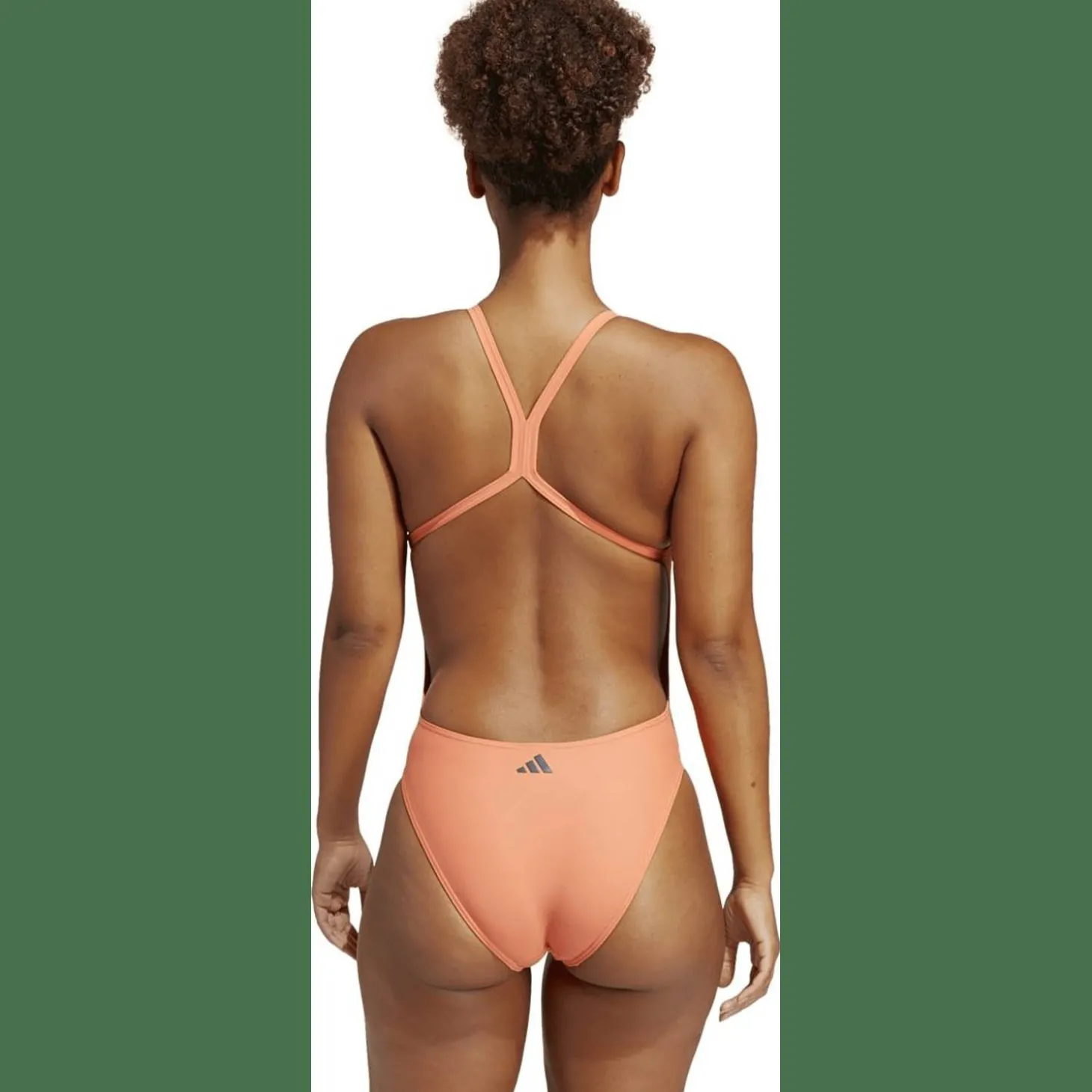 3 Bar Logo Print Badeanzug Damen Badeanzug