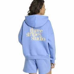 3 Stripes Studio Hoodie Damen Kapuzensweater