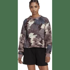 Allover Print Sweatshirt Damen Sweatshirt
