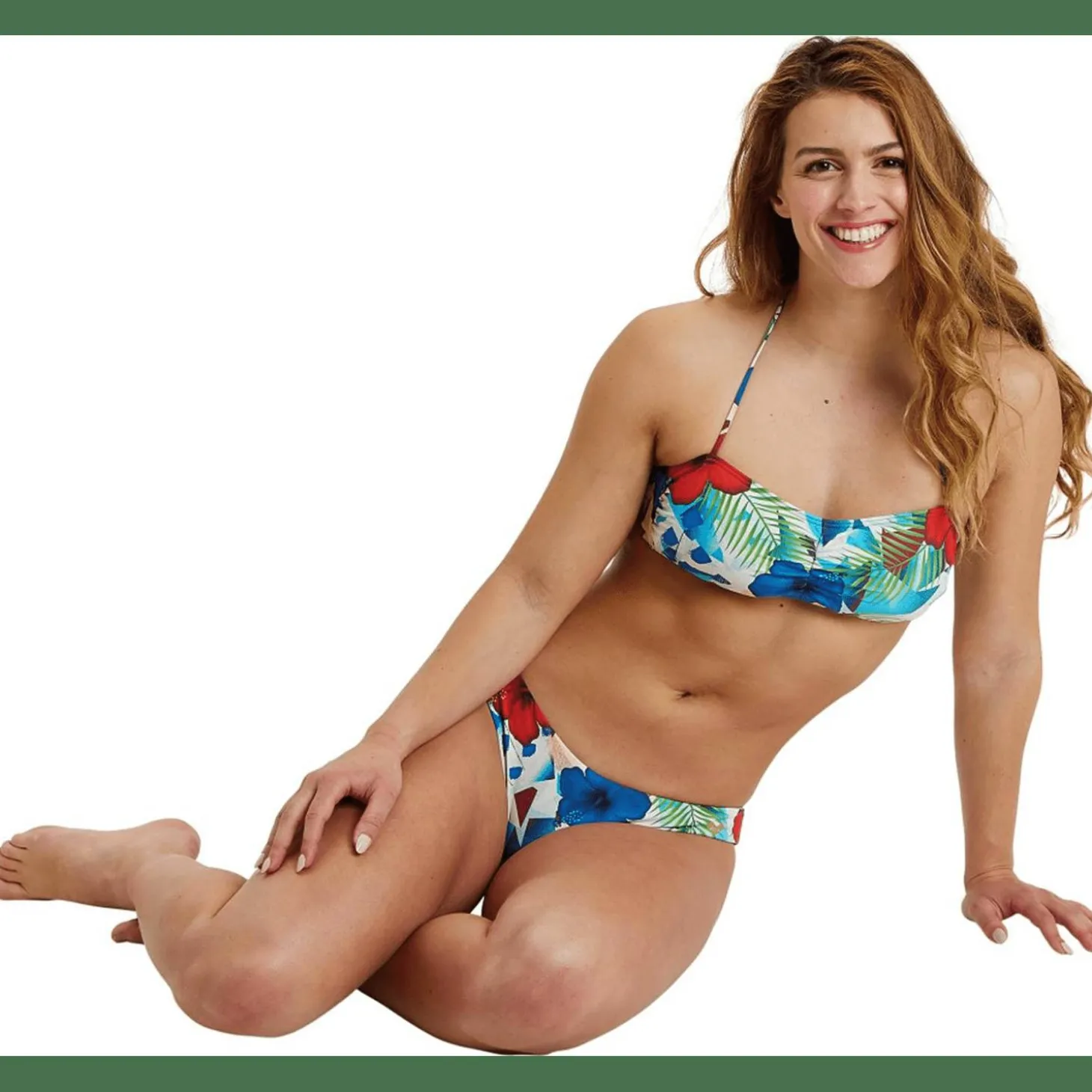 Bandeau Allover Damen Badeanzug