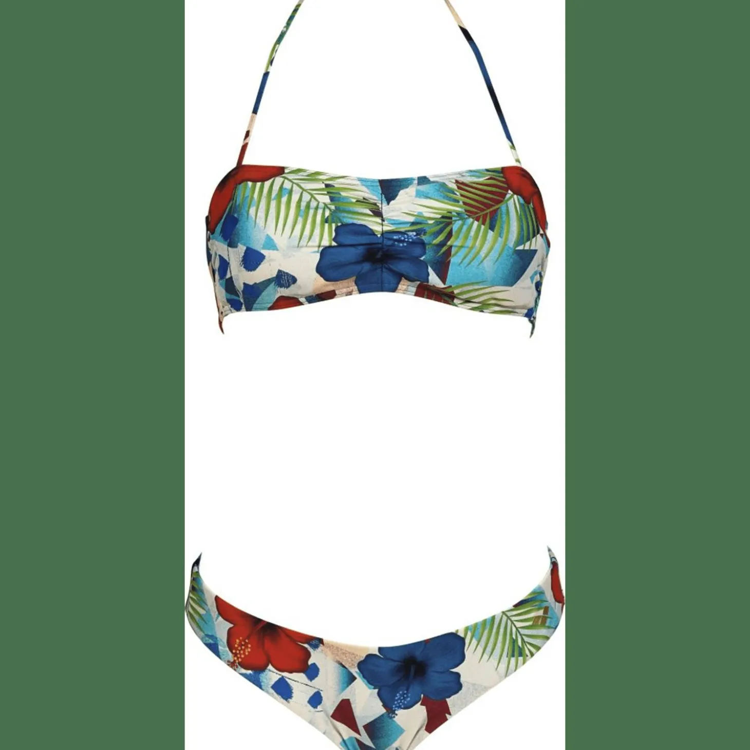 Bandeau Allover Damen Badeanzug