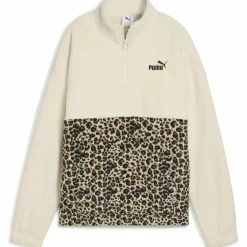 ESS Graphic Animal Relaxed Half-Zip Crew Damen Sweatshirt