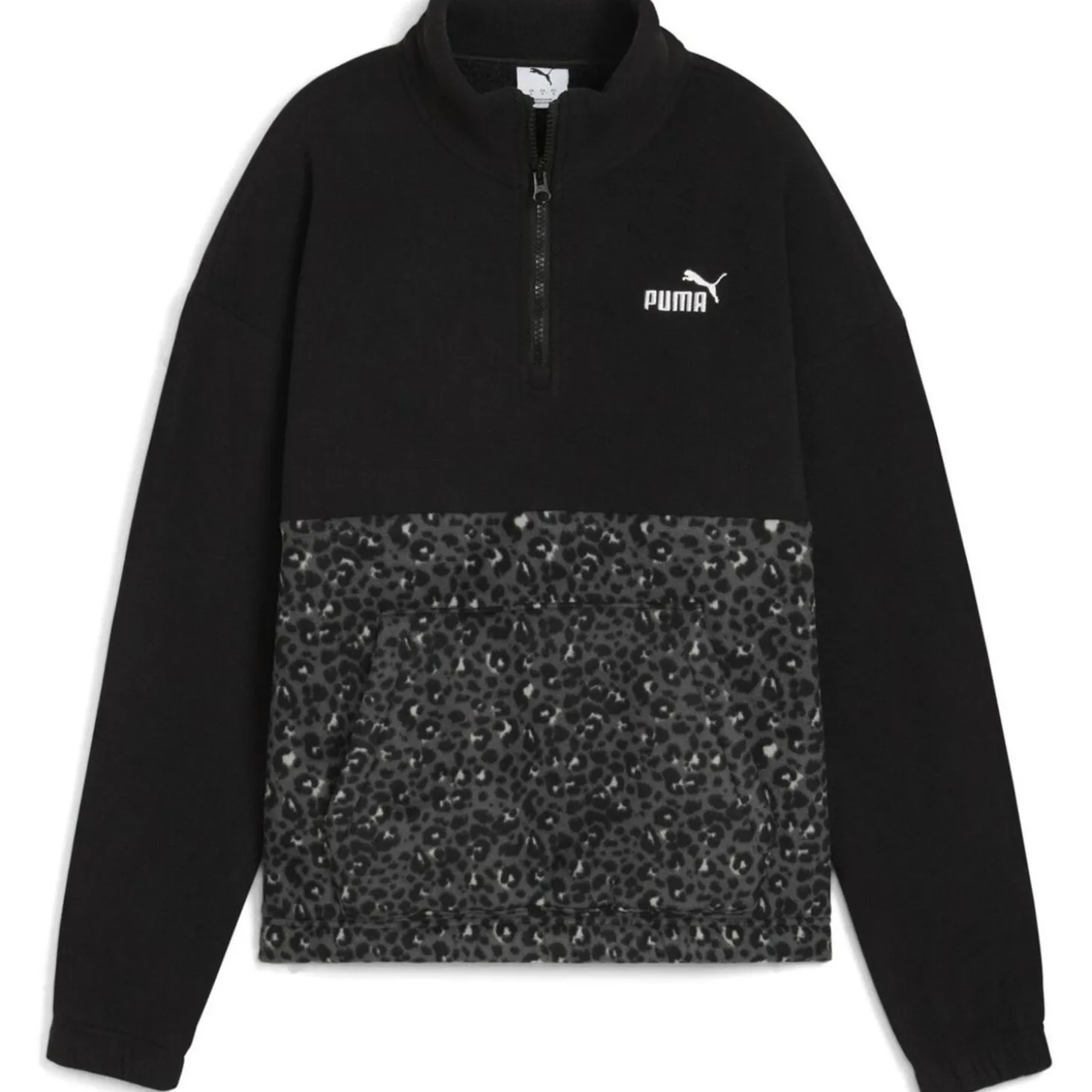 ESS Graphic Animal Relaxed Half-Zip Crew Damen Sweatshirt
