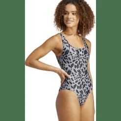 Essentials Animal Print U-Back Badeanzug Damen Badeanzug