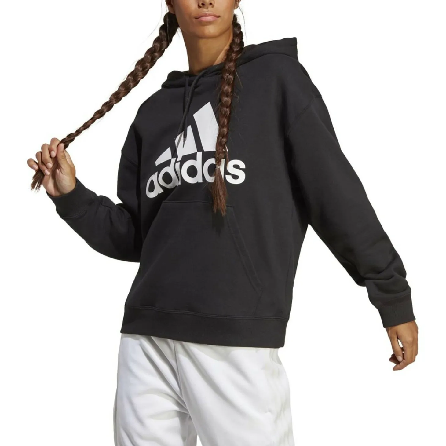 Essentials Big Logo Oversized French Terry Damen Kapuzensweater
