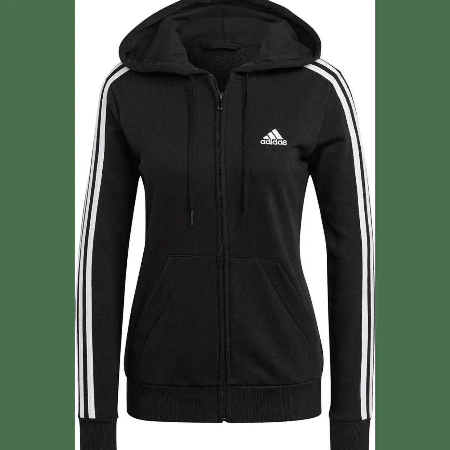 Essentials French Terry 3-Streifen Kapuzensweater Damen Kapuzensweater