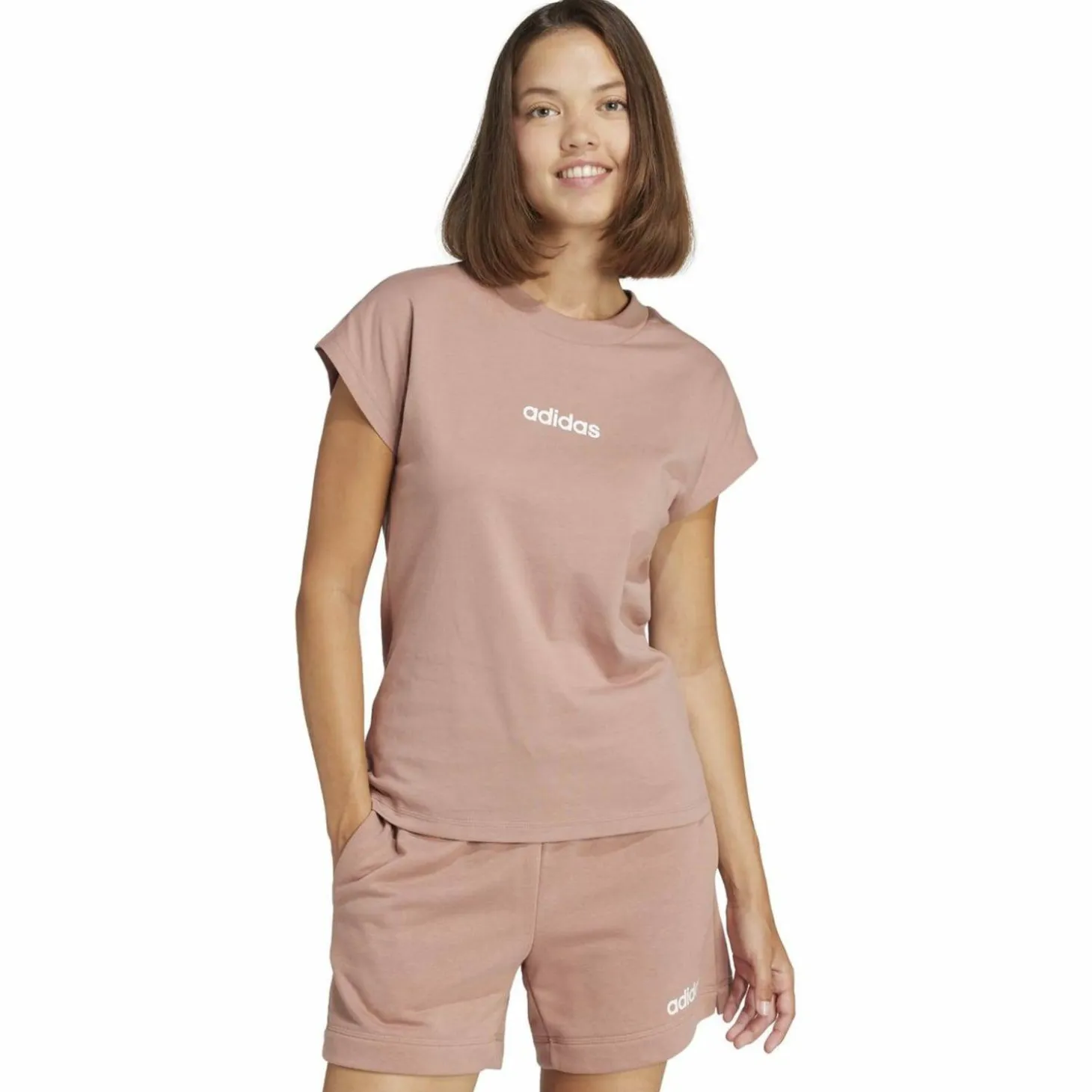 Essentials Linear Cotton Damen T-Shirt