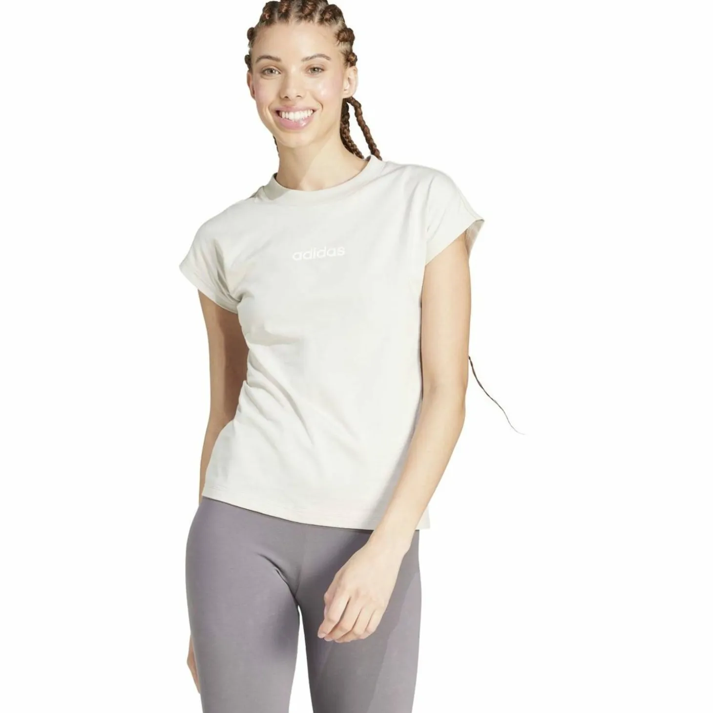 Essentials Linear Cotton Damen T-Shirt