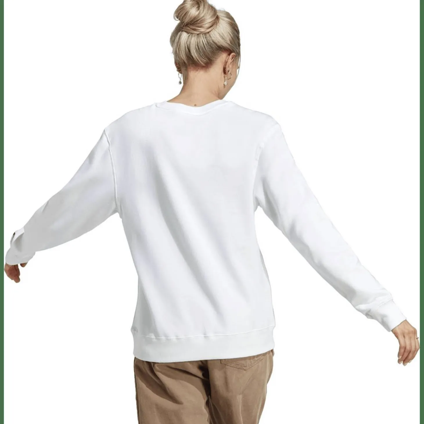 Essentials Linear French Terry Sweatshirt Damen Sweatshirt