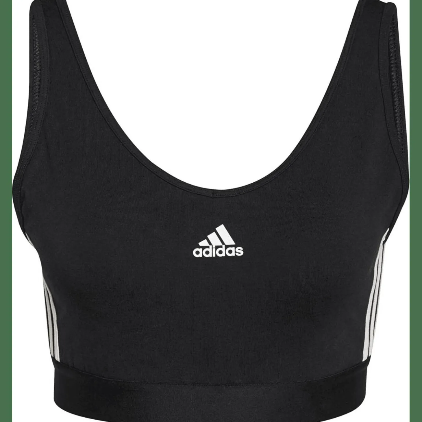 Essentials Removable Pads 3-Streifen Crop- Damen Top