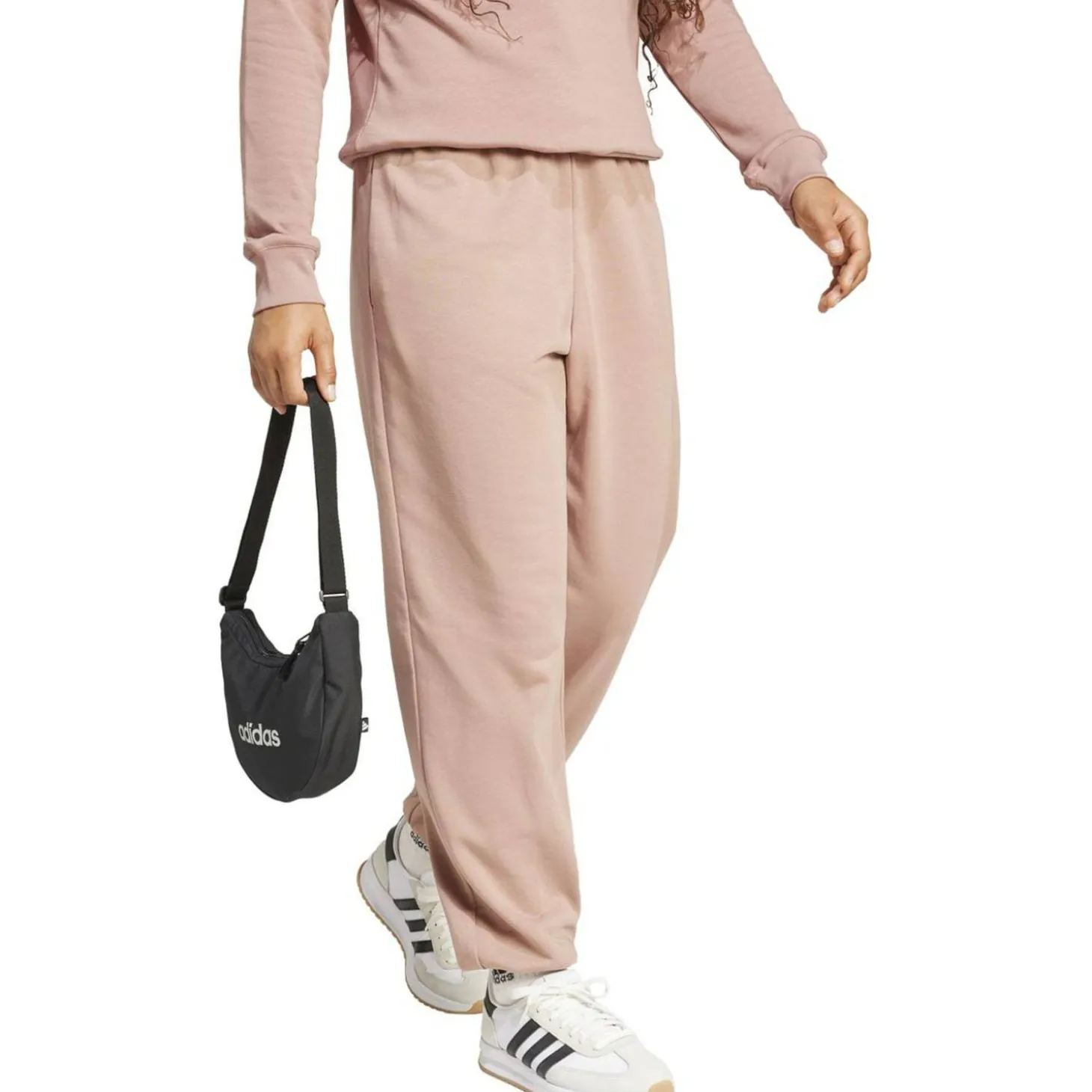 Essentials Small Logo French Terry Cuffed Damen Hose