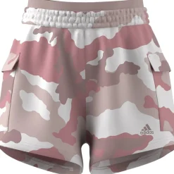 Essentials 3-Streifen Camo-Print Cargoshorts Damen Shorts