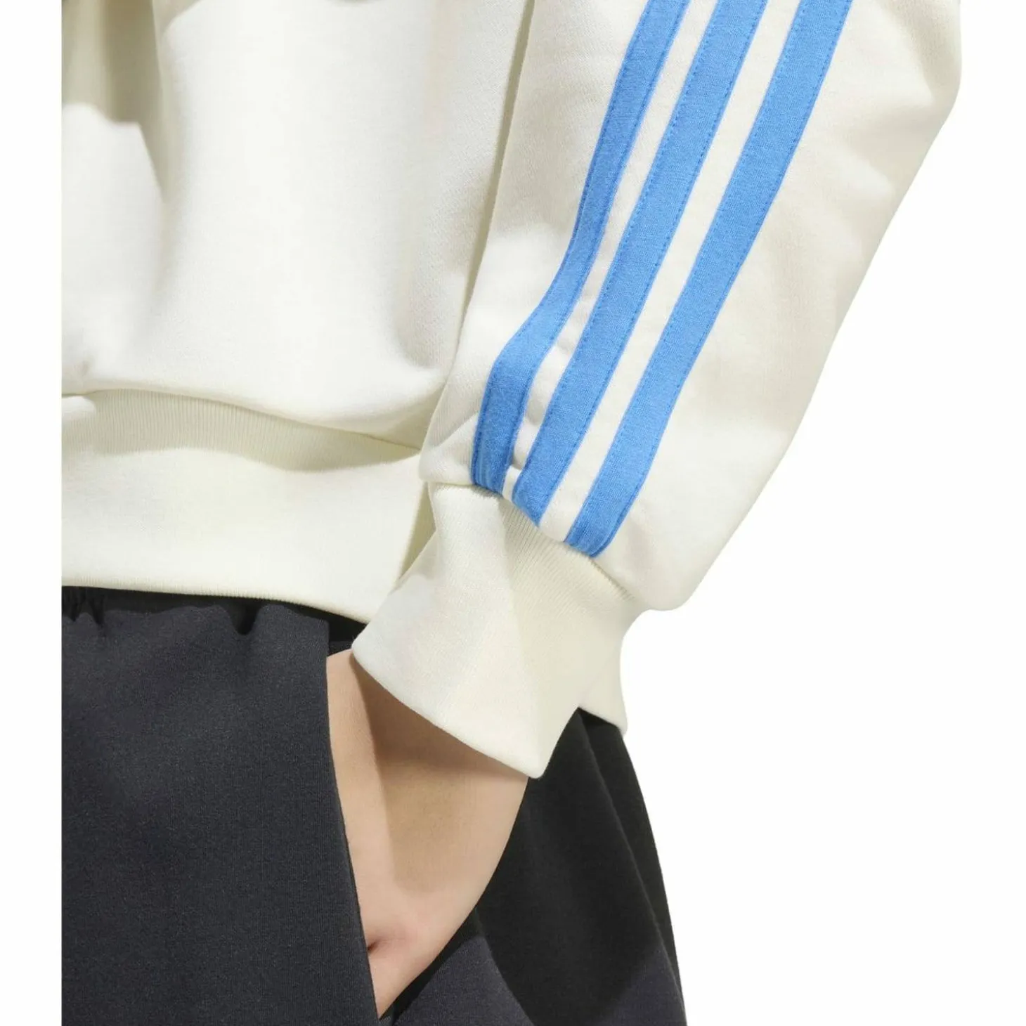 Essentials 3-Streifen French Terry Damen Sweatshirt