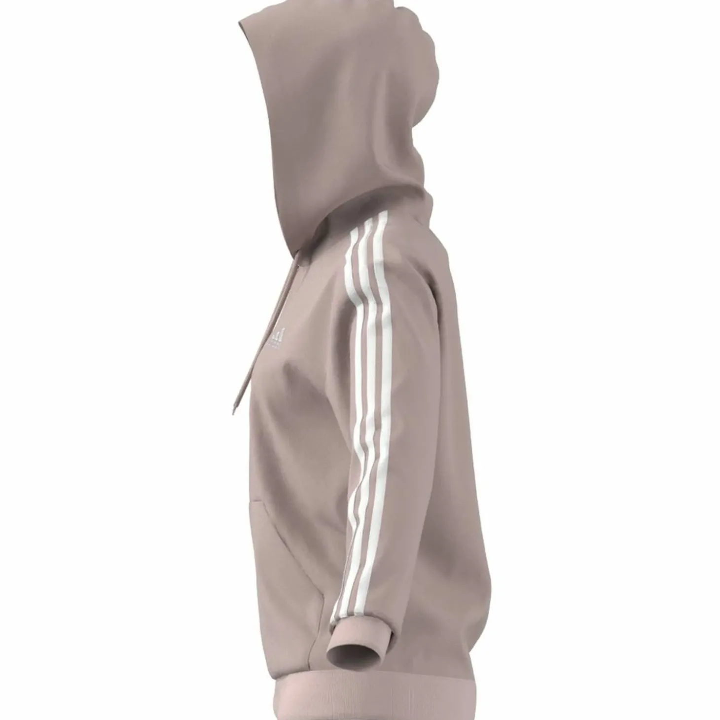 Essentials 3-Streifen French Terry Regular Damen Kapuzensweater