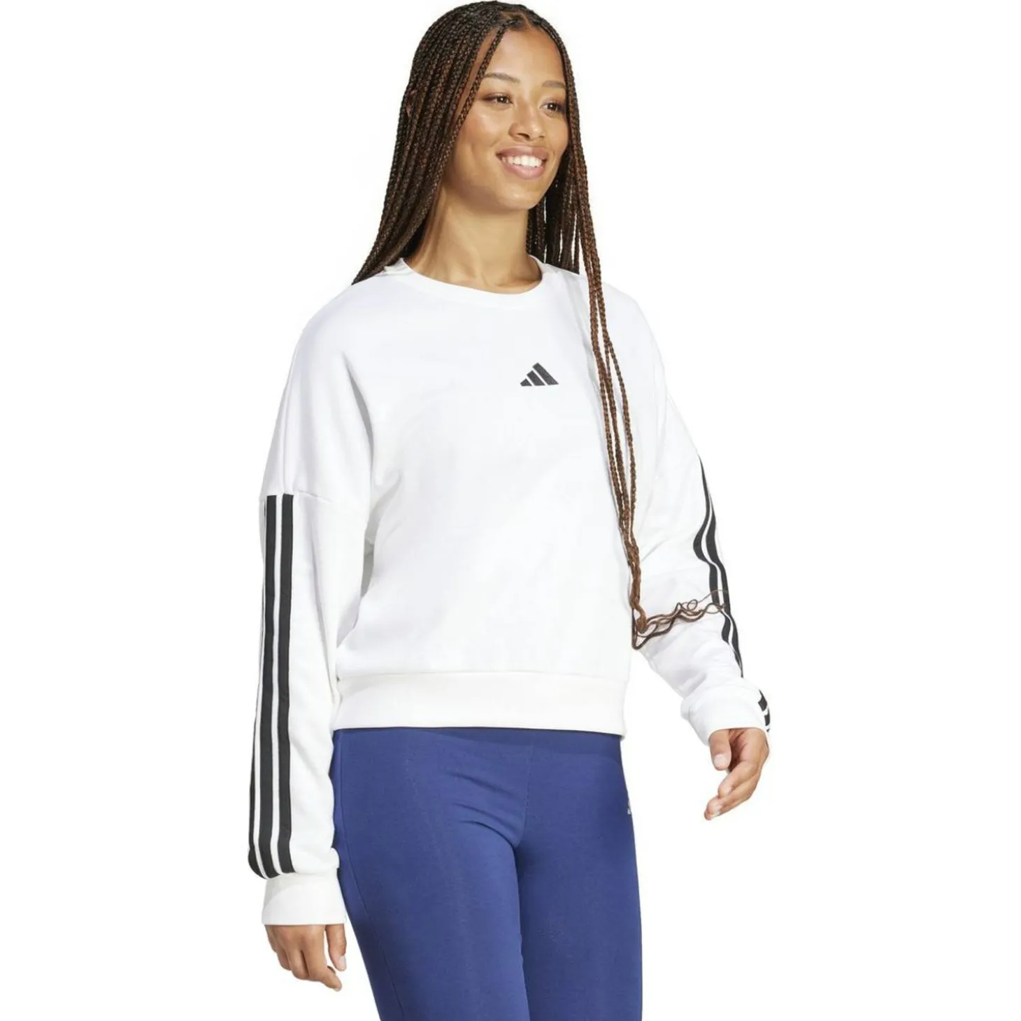 Essentials 3-Streifen French Terry Damen Sweatshirt