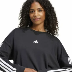 Essentials 3-Streifen French Terry Damen Sweatshirt