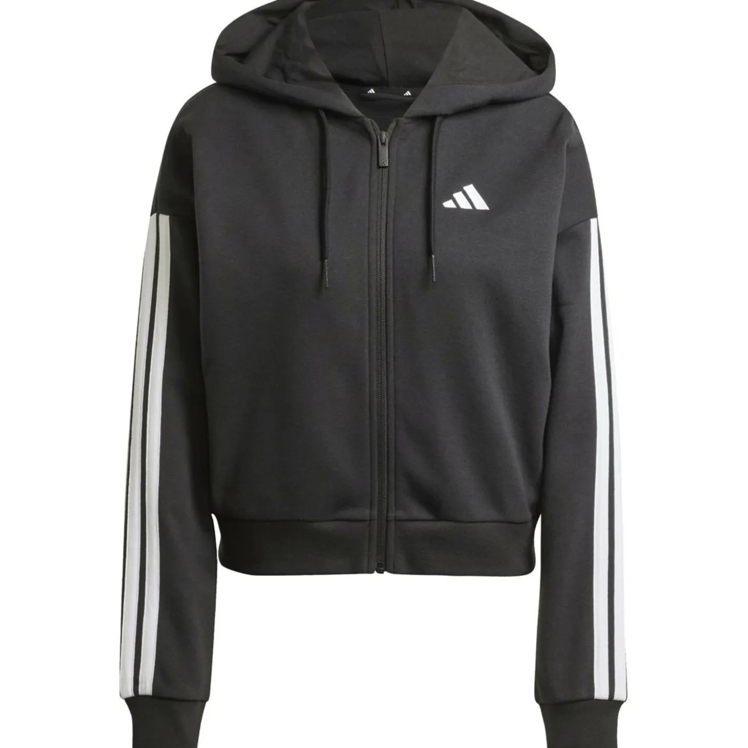 Essentials 3-Streifen French Terry Damen Kapuzensweater