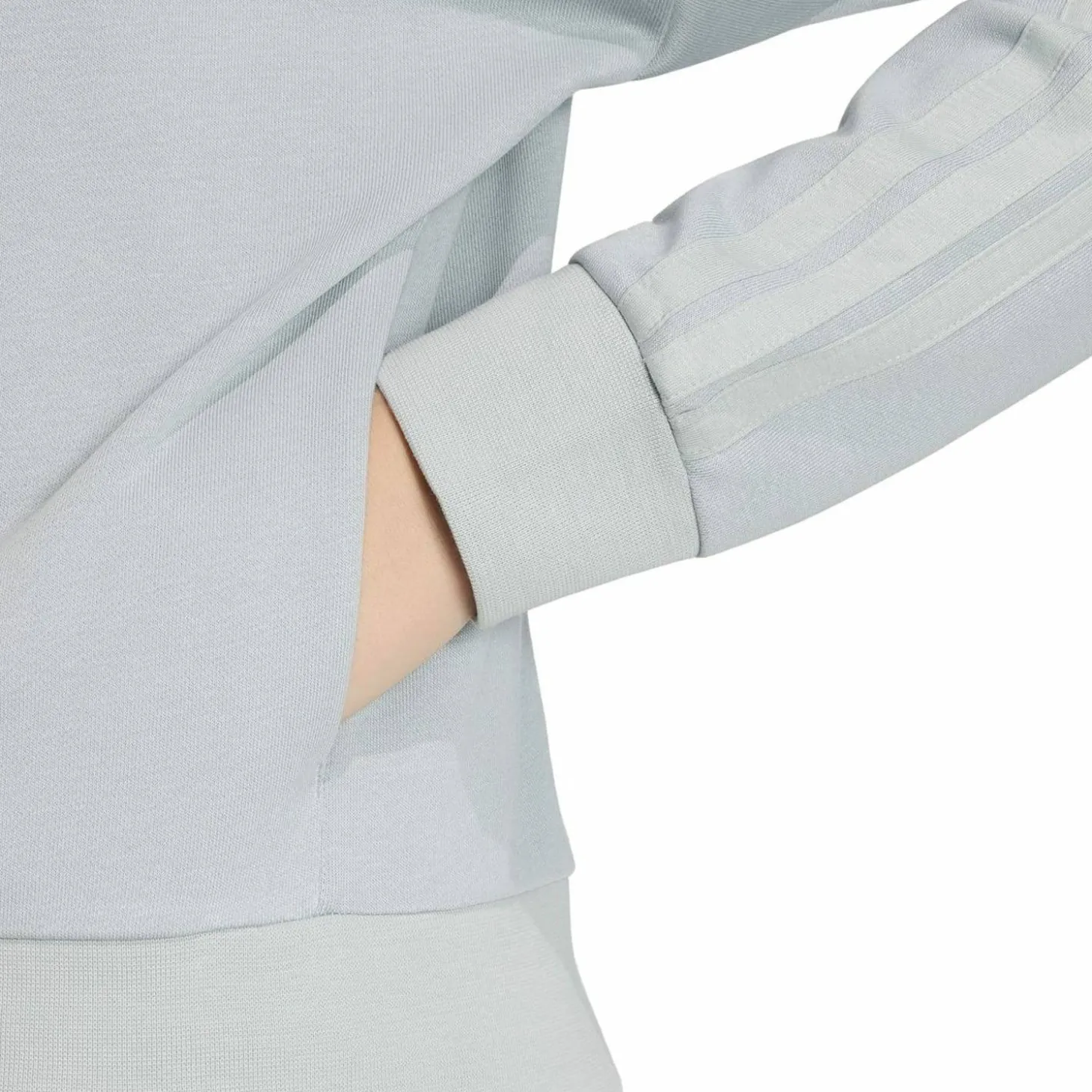 Essentials 3-Stripes French Terry Full ZIP Hoodie Damen Kapuzensweater