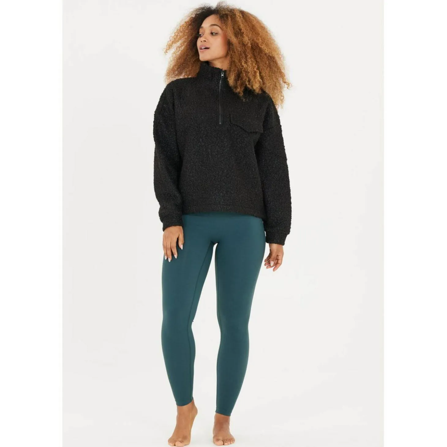 Florrie Sherpa Half Zip Damen Sweatshirt