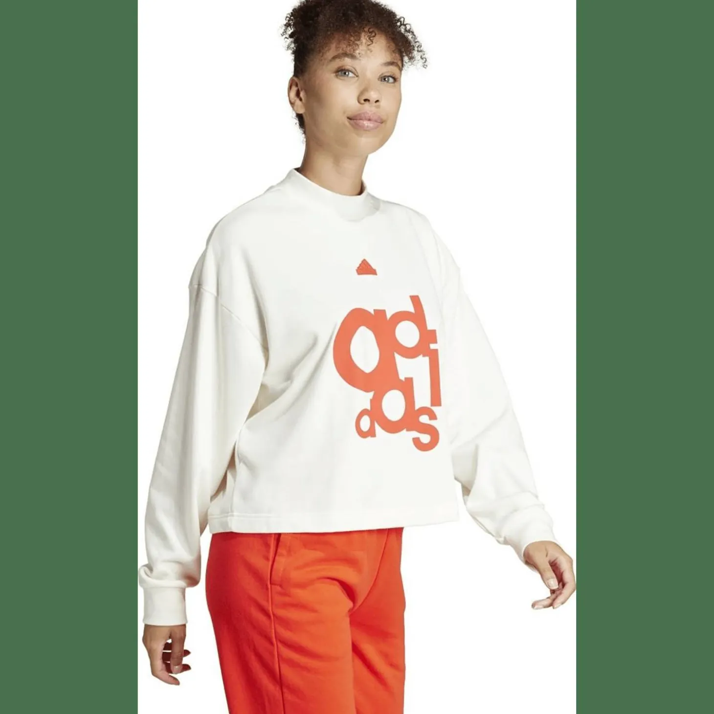 French Terry Print Loose Sweatshirt Damen Sweatshirt