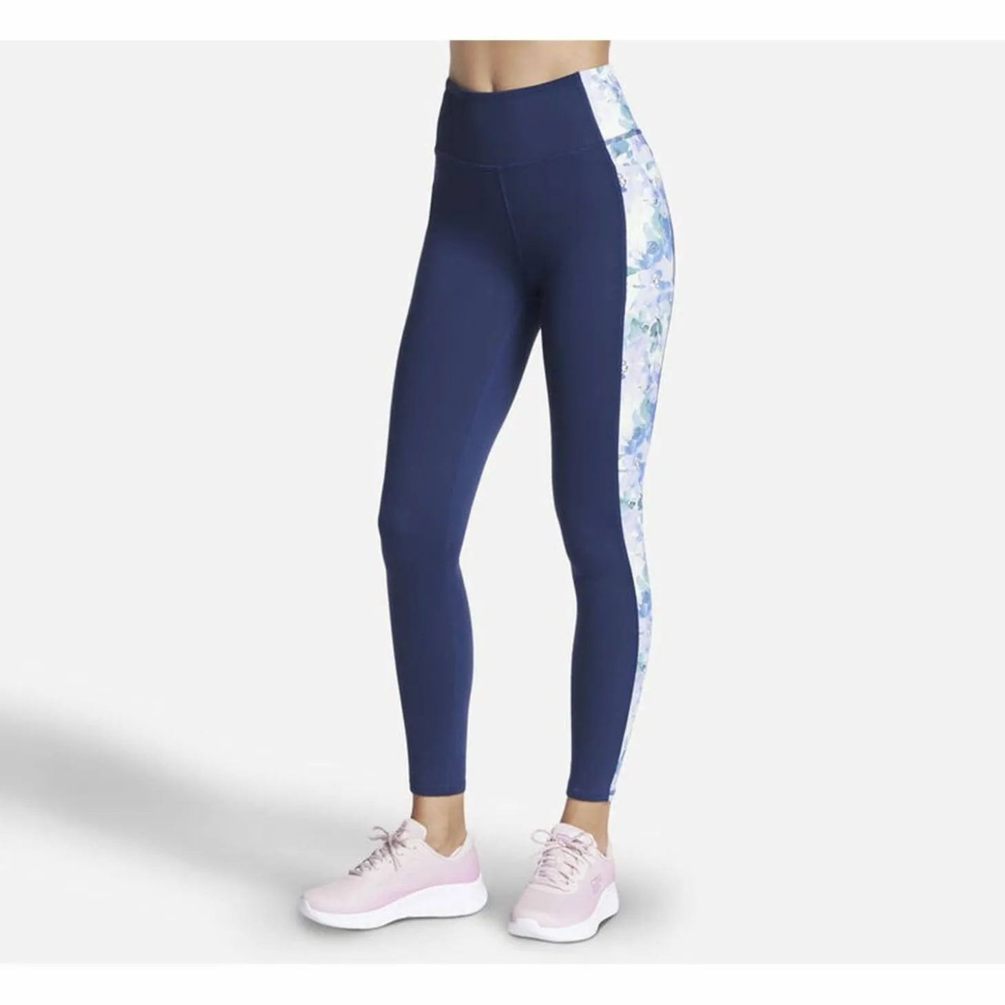 Go Walk Seascape Floral High Waisted Damen Tights
