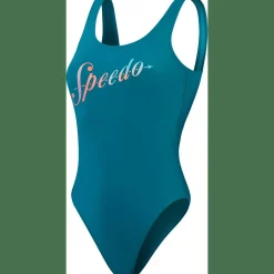 Logo Deep U-Back Damen Schwimmanzug