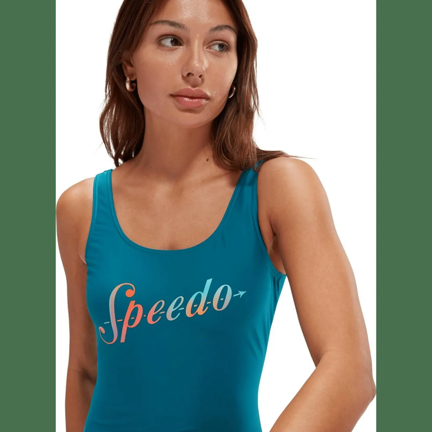 Logo Deep U-Back Damen Schwimmanzug
