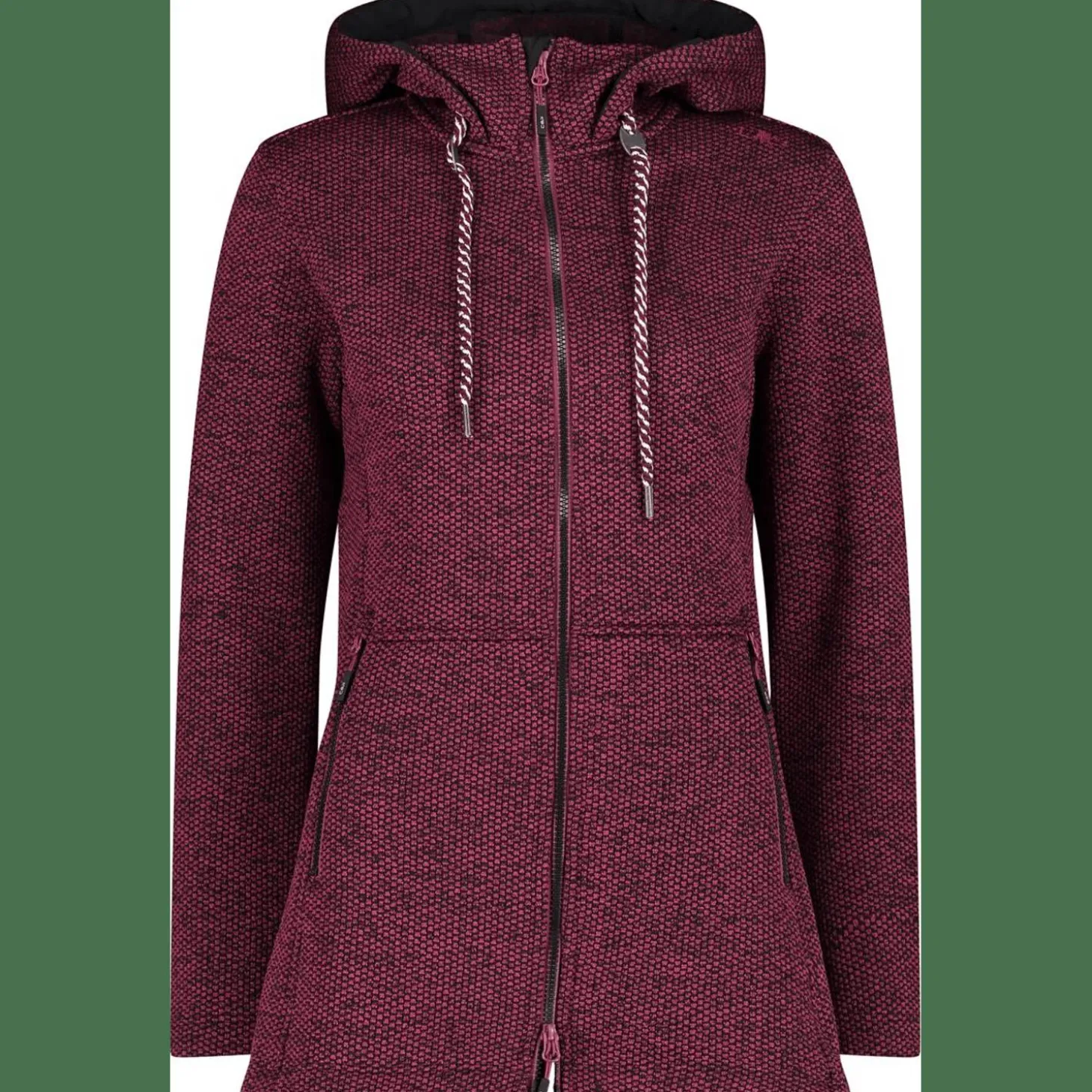 Long Jacket Fix Hood Damen Kapuzensweater
