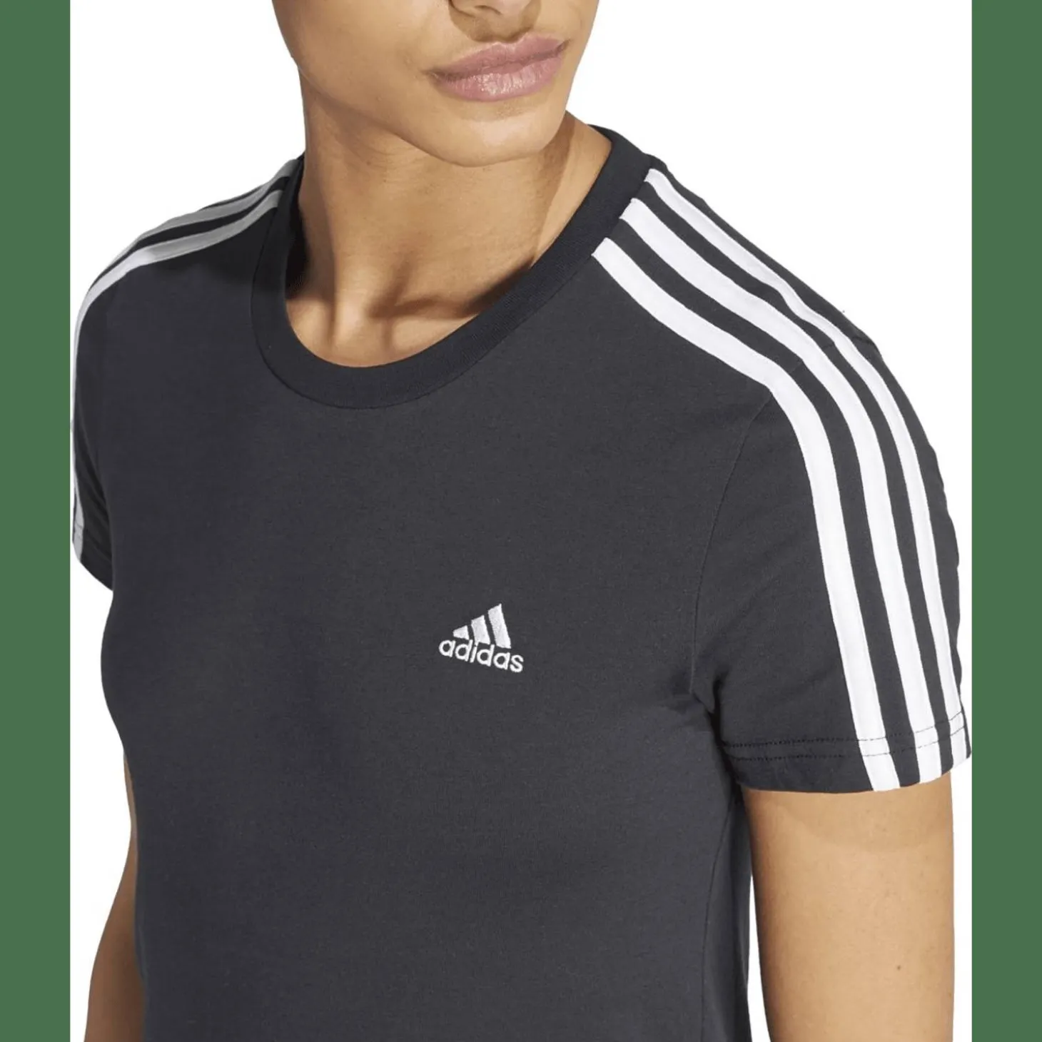 Loungewear Essentials Slim 3-Streifen T-Shirt Damen T-Shirt