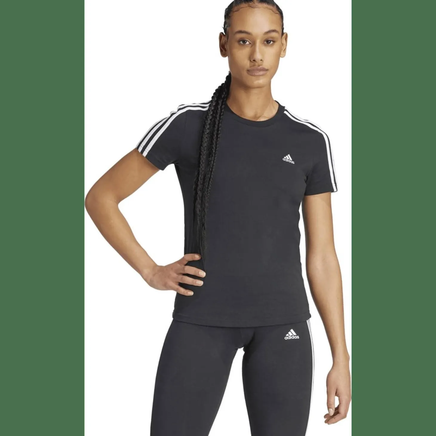 Loungewear Essentials Slim 3-Streifen T-Shirt Damen T-Shirt