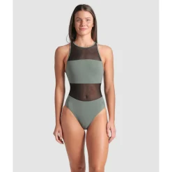 Mesh Panels Vent Back Damen Schwimmanzug