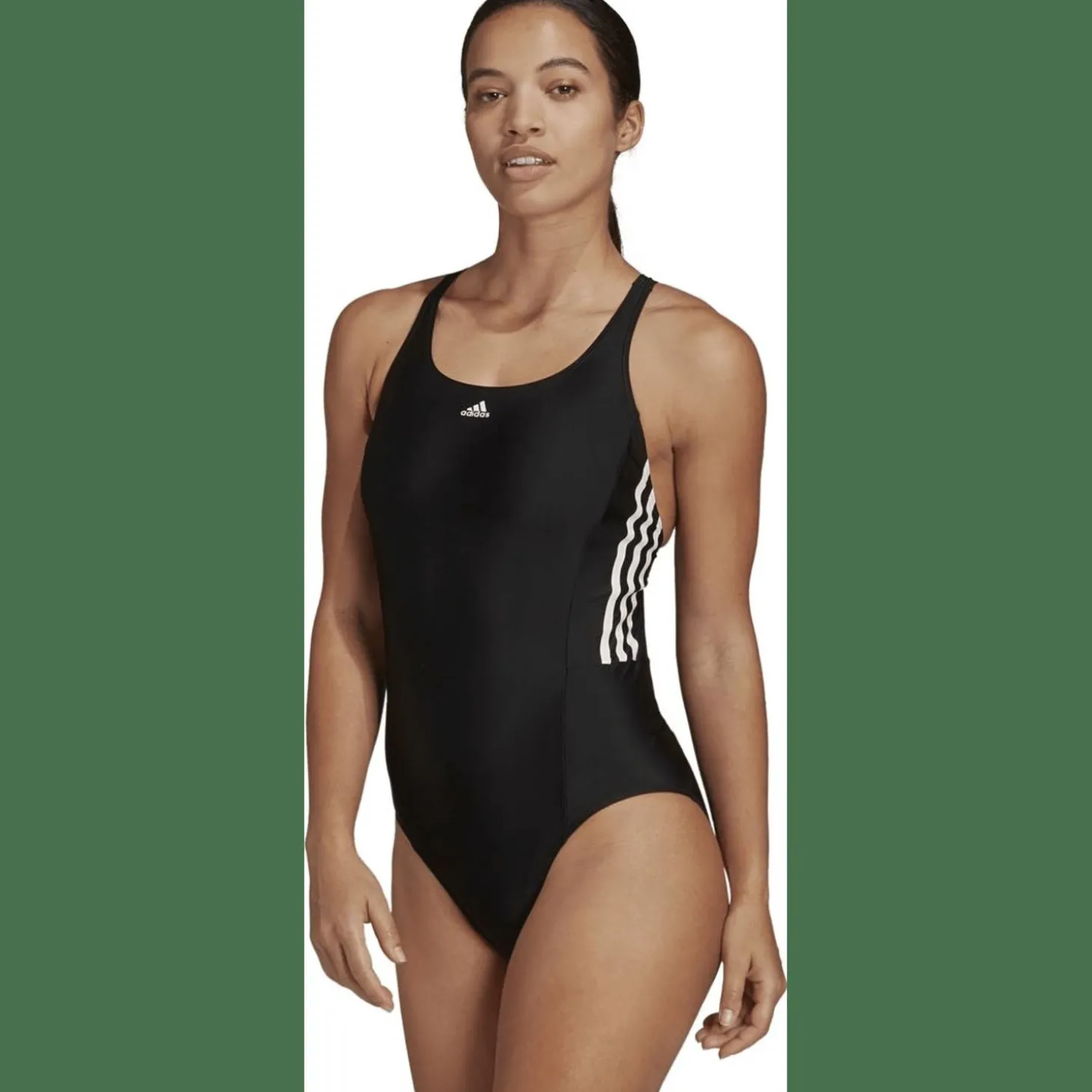 Mid 3-Streifen Badeanzug Damen Badeanzug