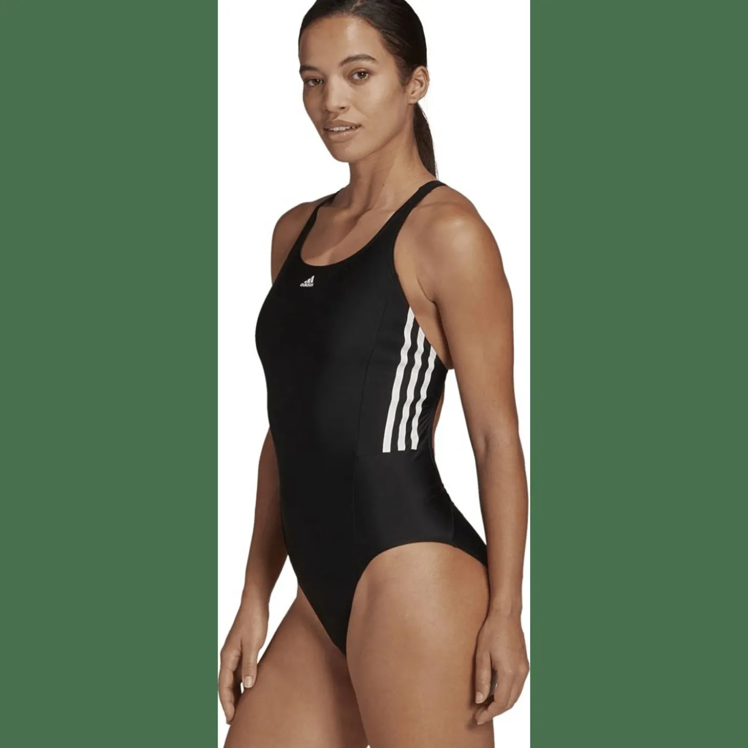 Mid 3-Streifen Badeanzug Damen Badeanzug