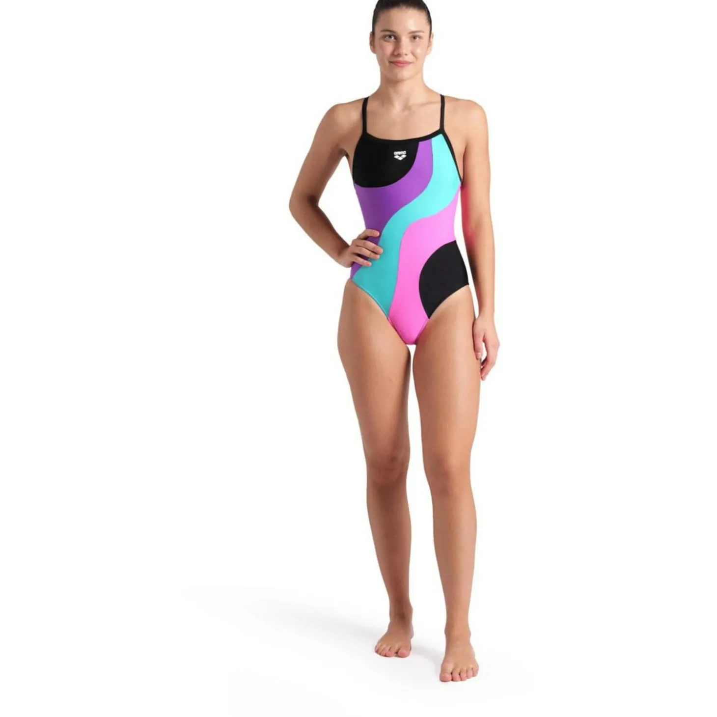 Multi Slices Lightdrop Back Damen Schwimmanzug