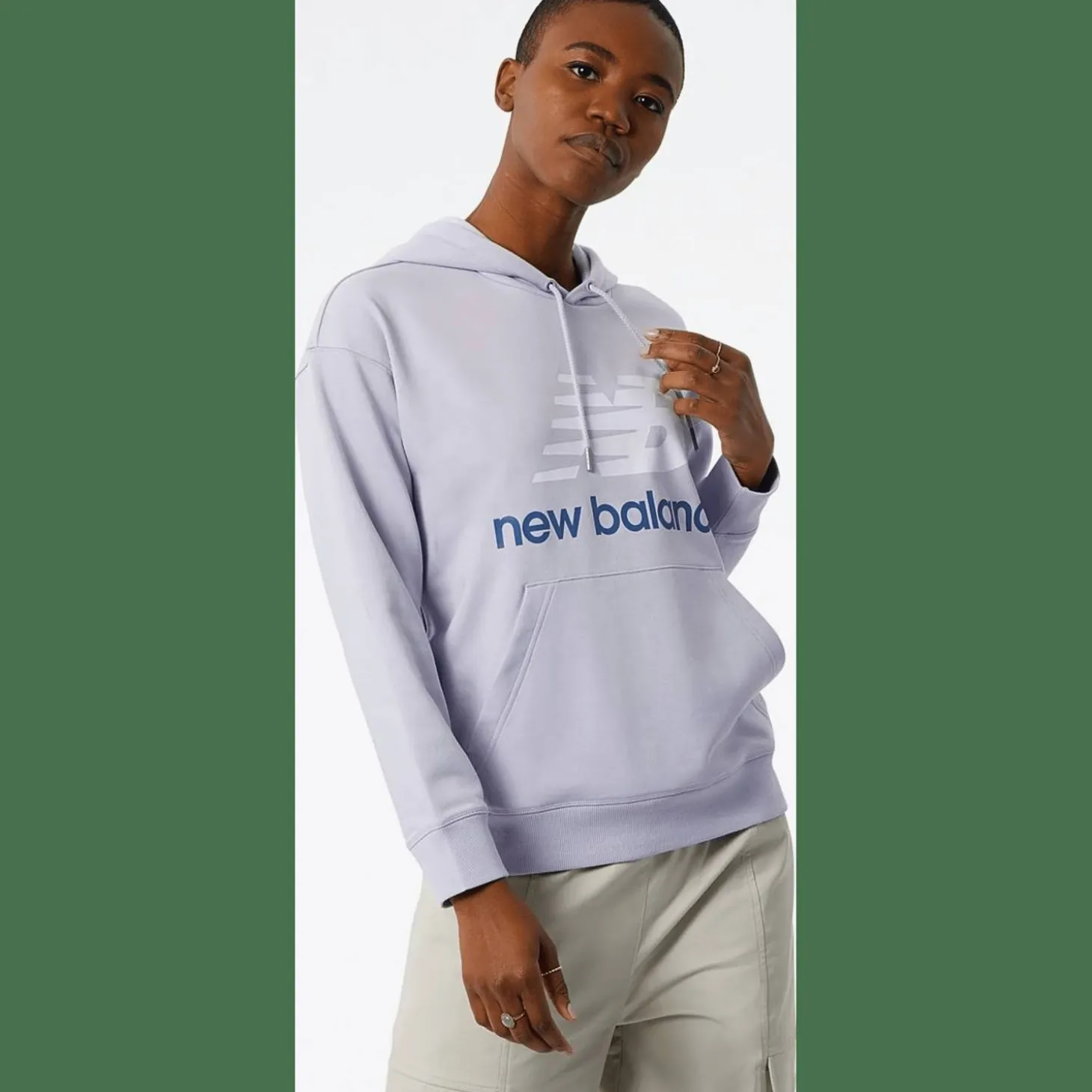 NB Essentials Stacked Logo Oversized Pullover Hoodie Damen Kapuzensweater
