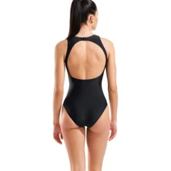 O Back Solid One Piece Damen Schwimmanzug