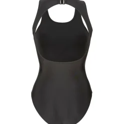 O Back Solid One Piece Damen Schwimmanzug
