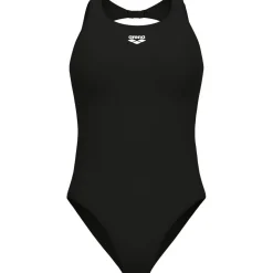 O Back Solid One Piece Damen Schwimmanzug
