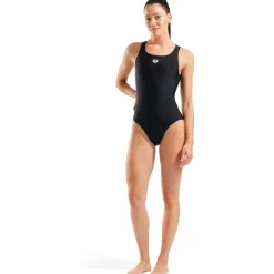 O Back Solid One Piece Damen Schwimmanzug