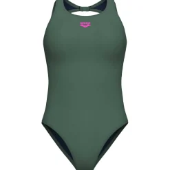 O Back Solid One Piece Damen Schwimmanzug