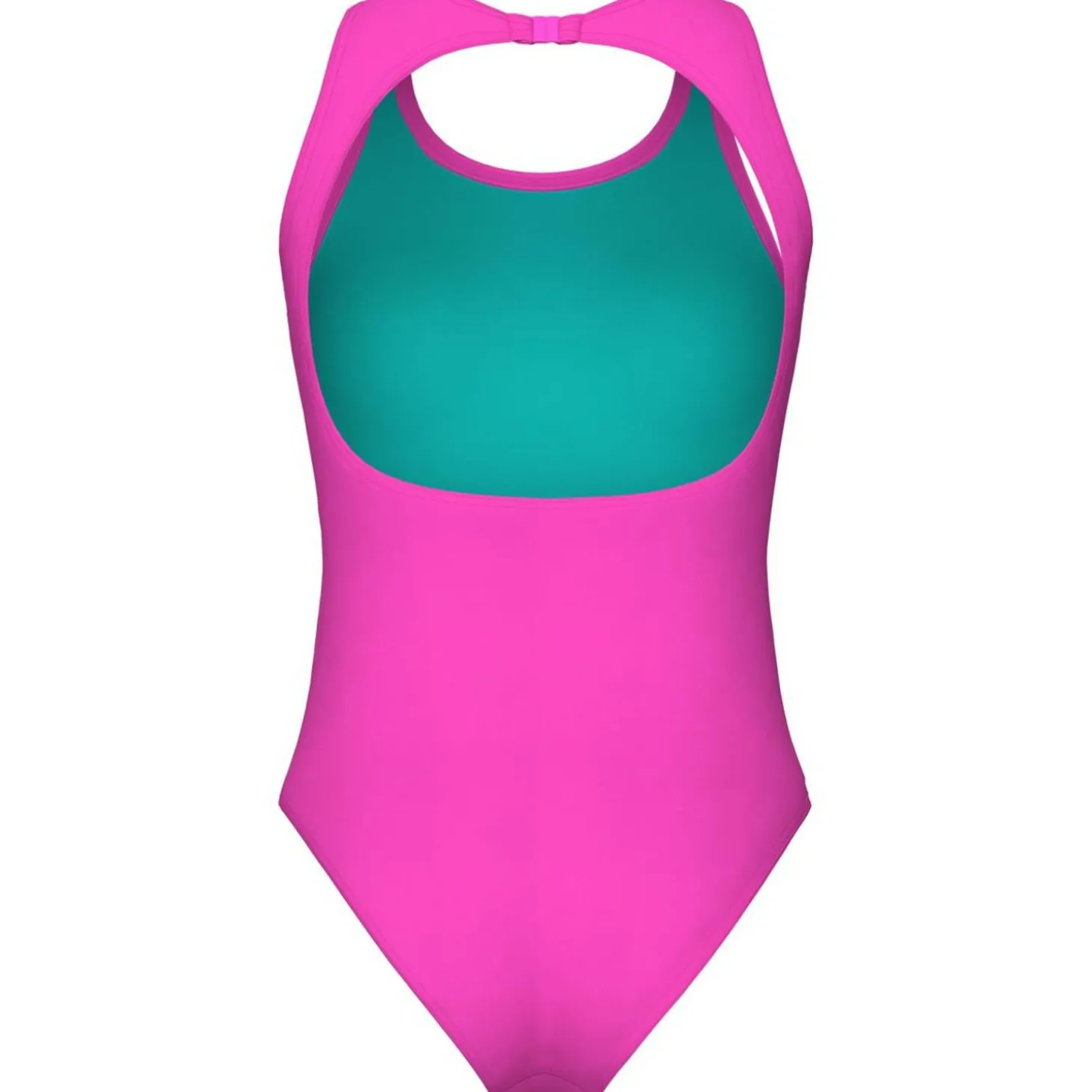 O Back Solid One Piece Damen Schwimmanzug