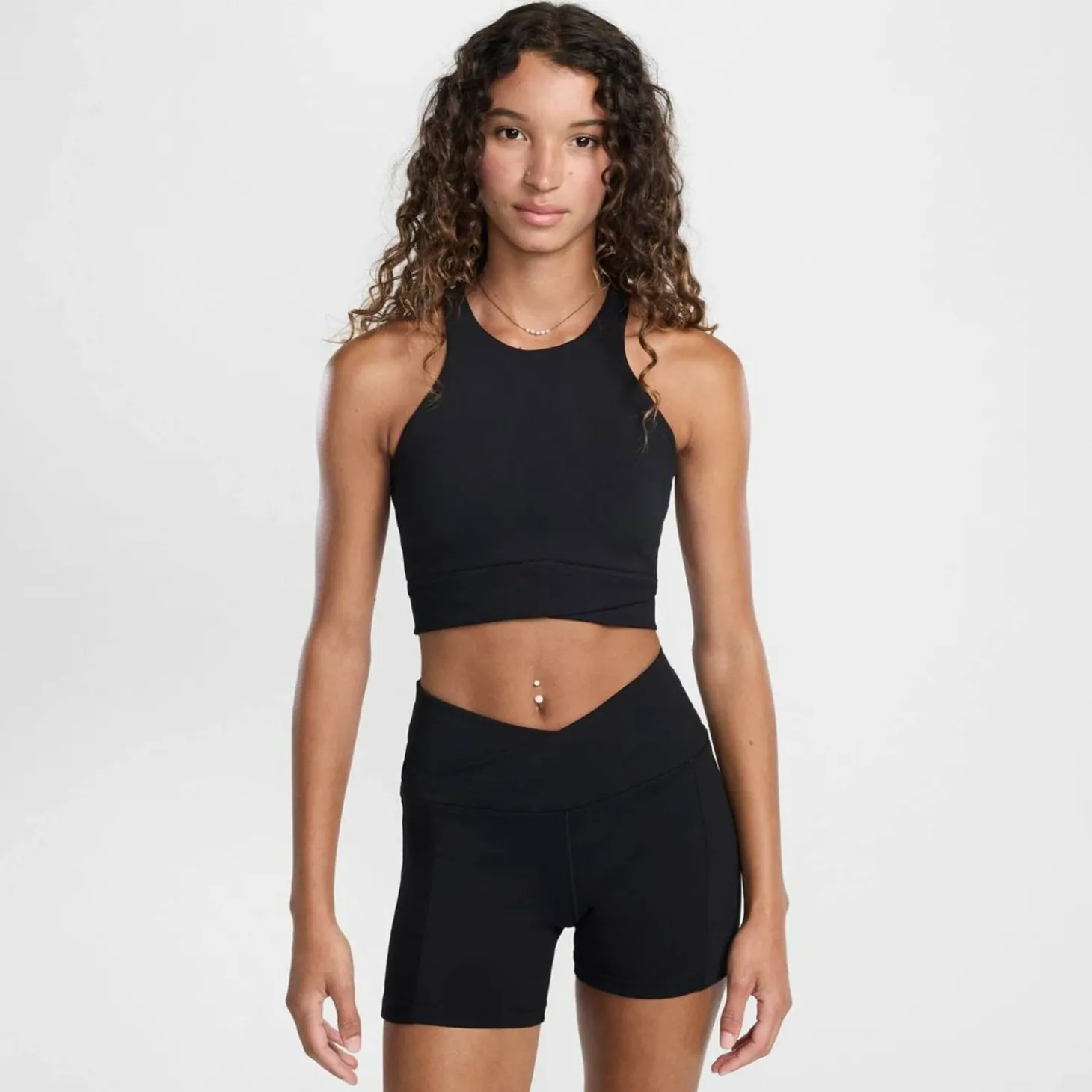 One Twist Light-Support Lightly-Lined High-Neck Damen T-Shirt
