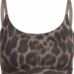 Optime Essentials Workout Leopard Light Support Damen Sport-BH