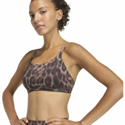 Optime Essentials Workout Leopard Light Support Damen Sport-BH