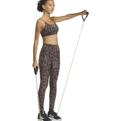 Optime Essentials Workout Leopard Light Support Damen Sport-BH