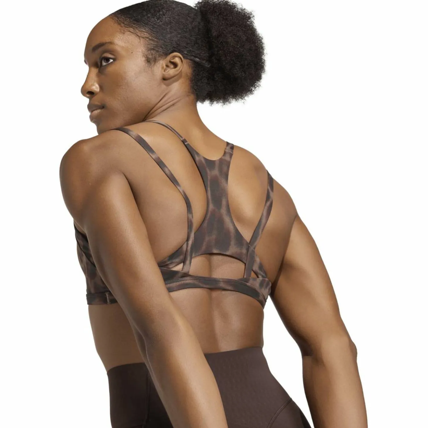 Optime Leopard Strappy Light Support Damen Sport-BH