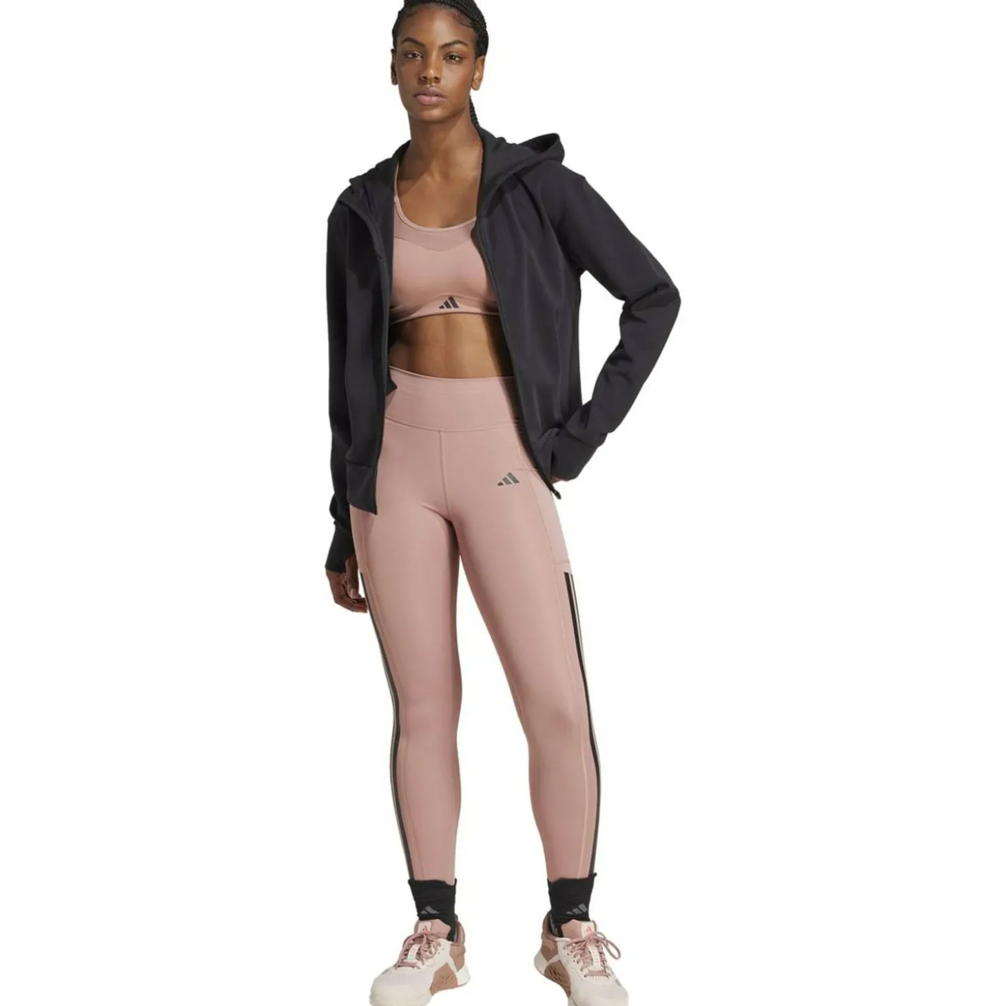 Optime 3-Streifen Full-Length Damen Tights