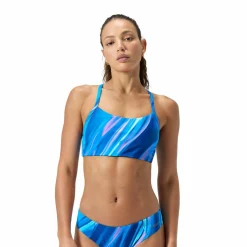 Printed Racerback Damen Bikini-Oberteil